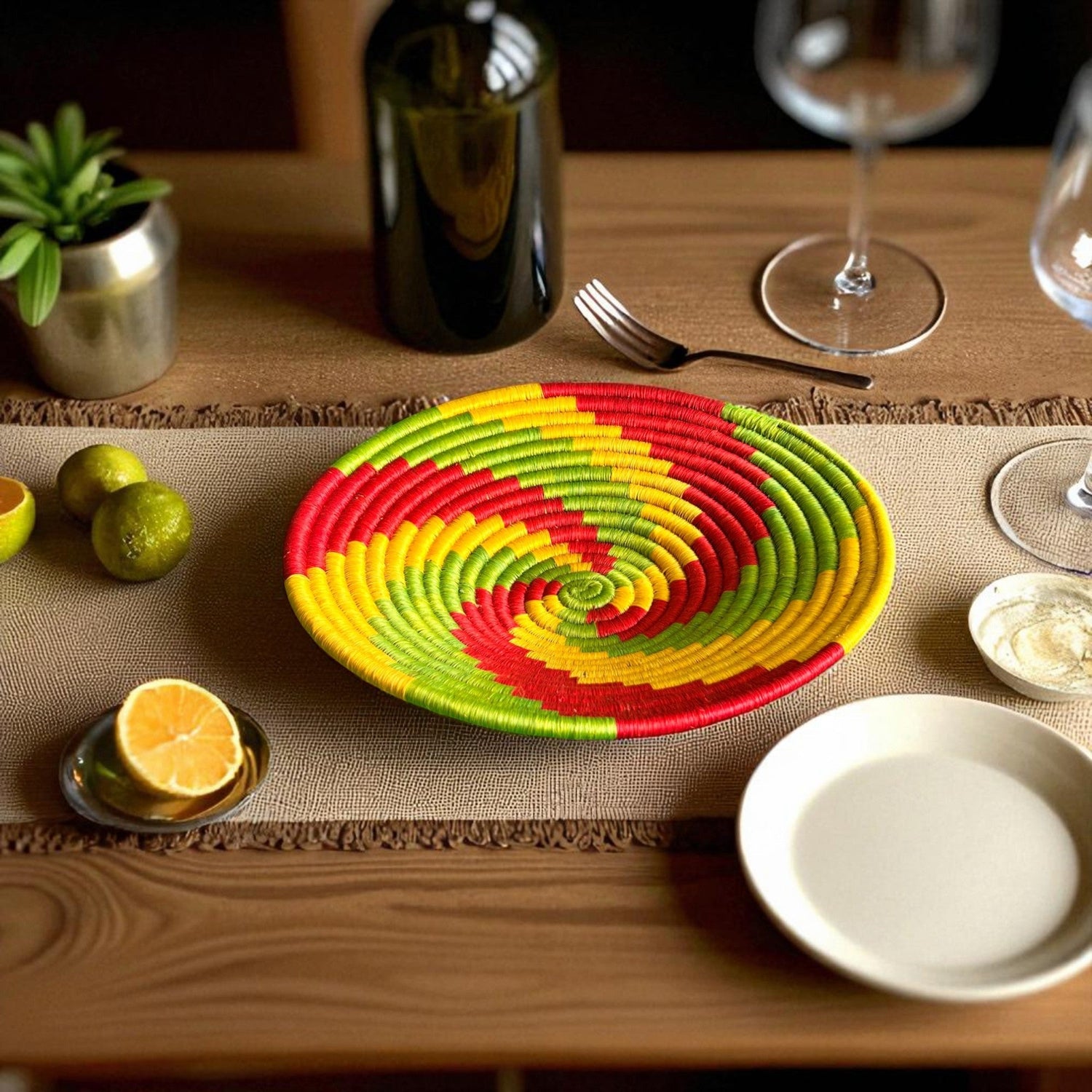 Woven Centerpieces by Traditional Artisans of Guacamayas, Colombia