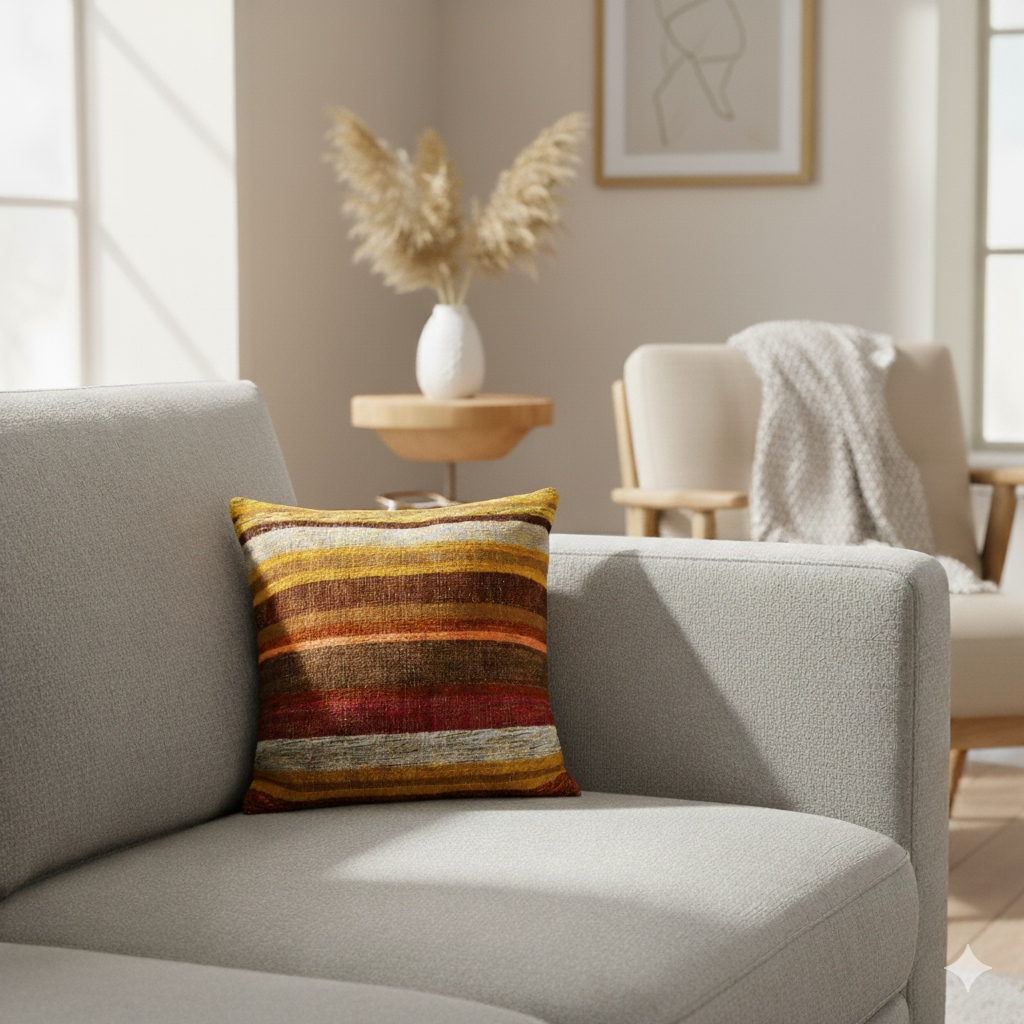Handwoven Cushions and Throw Pillows by Textile Artisans from Colombia